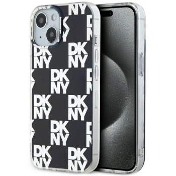DKNY ETUI DO IPHONE 15 PLUS 14 PLUS 6.7 HARDCASE IML CHECKERED MONO WZÓR