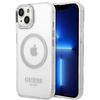 Guess GUHMP14SHTRMS iPhone 14 6,1" srebrny/silver hard case Metal Outline Magsafe