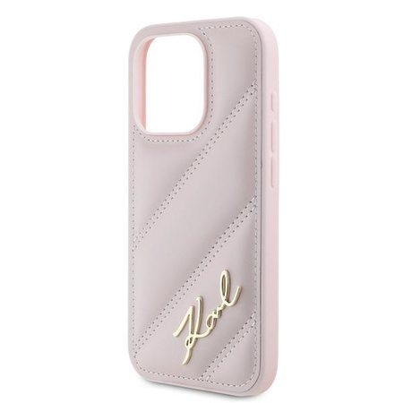 KARL LAGERFELD POKROWIEC HARDCASE DO IPHONE 15 PRO MAX 6.7 DIAGONAL QUILTED