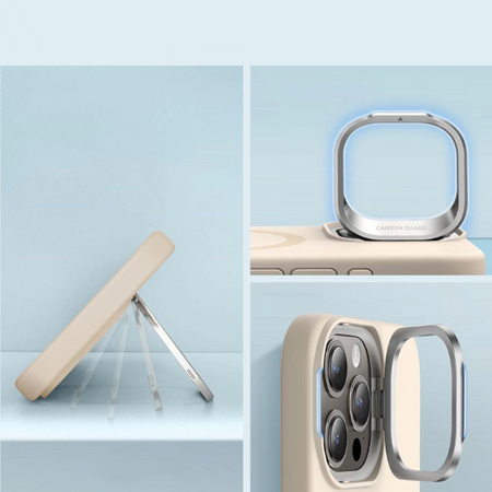 Etui ESR Cloud Kickstand Halolock z MagSafe na iPhone 15 Pro - beżowe
