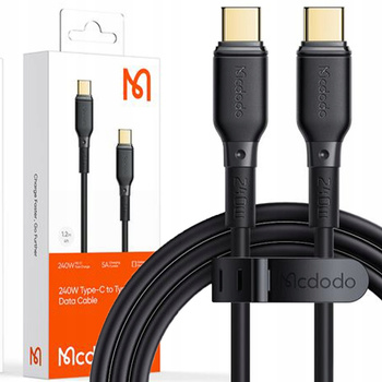 MCDODO KABEL USB-C SZYBKIE ŁADOWANIE DO SAMSUNG APPLE USB TYP C 5A 240W 1M