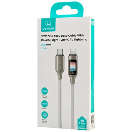 USAMS KABEL USB-C DO LIGHTNING 1,2M DO IPHONE 12 13 14 30W NAJLEPSZA JAKOŚĆ