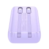 Joyroom powerbank 30W 10000mAh z wbudowanymi kablami Lightning i USB-C fioletowy (JR-PBC06)