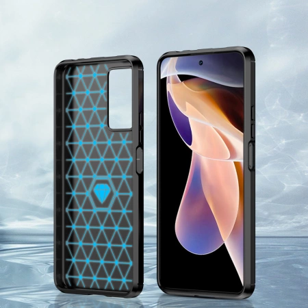 HURTEL ETUI POKROWIEC CARBON DO XIAOMI REDMI NOTE 11 PRO PLUS 5G ELASTYCZNE