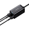Baseus GaN3 Pro szybka ładowarka sieciowa GaN 2 x USB Typ C / 2 x USB 65W PD, QC4.0+, AFC, PPS + kabel USB Typ C - USB Typ C 1m czarny (CCGP040101)