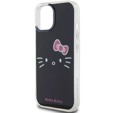 Etui Hello Kitty IML Kitty Face na iPhone 15 - czarne