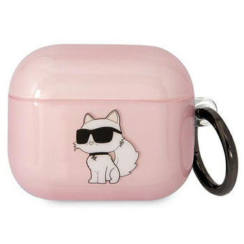 Etui Karl Lagerfeld KLA3HNCHTCP na AirPods 3 cover - różowe Ikonik Choupette