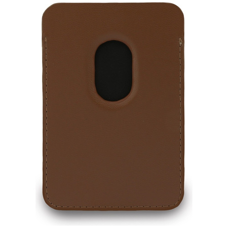 Zestaw portfel + hand strap Guess triangle MagSafe brązowy