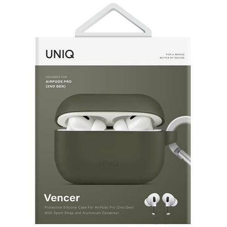 Etui Uniq Vencer na AirPods Pro 2 gen. Silicone zielony/moss green