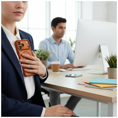 Etui UNIQ Veren do iPhone 17 Pro Max Magclick Charging pomarańczowy