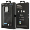 Etui BMW Leather Carbon na iPhone 13 Pro Max - czarne