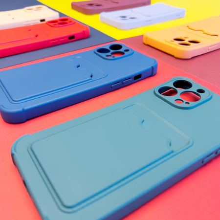 Card Armor Case etui pokrowiec do iPhone 11 Pro portfel na kartę silikonowe pancerne etui Air Bag czerwony