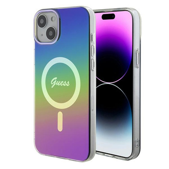 GUESS POKROWIEC MAGNETYCZNY DO IPHONE 15 14 13 DO MAGSAFE HARDCASE RAINBOW