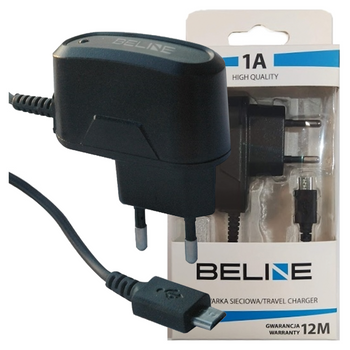 BELINE ŁADOWARKA SIECIOWA MICROUSB 1A DO TELEFONÓW SAMSUNG HUAWEI LG HTC