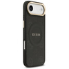 Etui Guess Peony Hot Stamp MagSafe do iPhone Air czarny