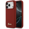 GUESS ETUI SILICONE SCRIPT METAL LOGO DO IPHONE 17 PRO MAGSAFE POKROWIEC