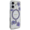 GUESS ETUI POKROWIEC MAGNETYCZNY DO MAGSAFE IPHONE 16 RESIN FLOWERS GLITTER