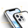HURTEL CLEAR 3IN1 ETUI DO IPHONE 12 PRO ŻELOWY POKROWIEC Z RAMKĄ CZARNY