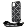 Etui Karl Lagerfeld KLHCN61SAKLMBSK na iPhone 11 / Xr - czarne Monogram Losange Saffiano