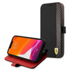 Ferrari FESAXFLBKP13SBK iPhone 13 mini 5,4" czarny/black book On Track Carbon Stripe