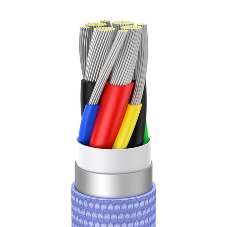 Baseus Crystal Shine Series kabel przewód USB do szybkiego ładowania i transferu danych USB Typ C - USB Typ C 100W 2m fioletowy (CAJY000705)