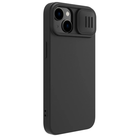 Silikonowe etui Nillkin CamShield Silky Silicone Case do iPhone 15 z osłoną na aparat - czarne