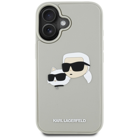 KARL LAGERFELD ETUI RUBBER DOUBLE HEADS DO IPHONE 16 OCHRONNE Z 3D DESIGNEM