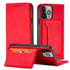 Magnet Card Case etui do iPhone 13 pokrowiec portfel na karty kartę podstawka czerwony