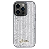 Etui Guess Sequin Script Metal na iPhone 14 Pro - srebrne