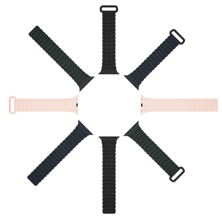 Dux Ducis Strap (Armor Version) pasek Apple Watch Ultra, SE, 8, 7, 6, 5, 4, 3, 2, 1 (49, 45, 44, 42  mm) silikonowa magnetyczna opaska bransoleta zielony