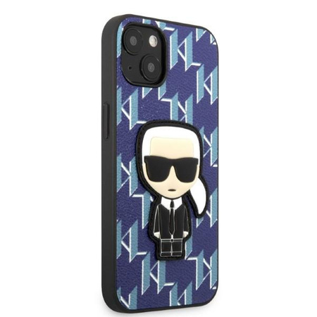 Etui Karl Lagerfeld KLHCP13MPMNIKBL na iPhone 13 hardcase - niebieskie Monogram Ikonik Patch