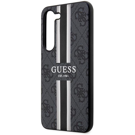 Etui Guess GUHCS23SP4RPSK S23 S911 - czarne 4G Printed Stripe