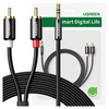 Kabel Ugreen AV116 10591 audio mini jack 3,5 mm (męski) / 2RCA (męski) 5m - czarny