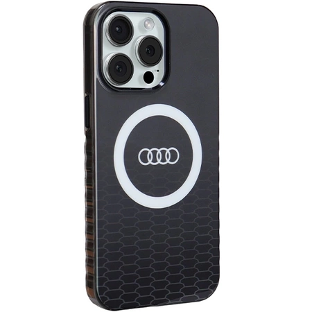 Etui Audi IML Big Logo MagSafe na iPhone 15 Pro Max - czarne