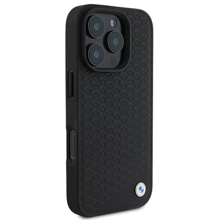 BMW BMHMP16X23RDDK iPhone 16 Pro Max6.9 czarny/black hardcase Sign Leather Diamond Metal Logo MagSafe