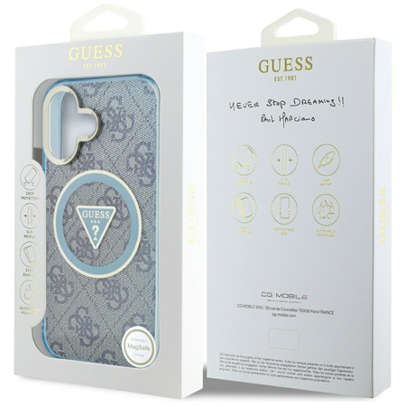 GUESS ETUI TPU DO IPHONE 16 DO MAGSAFE 4G CIRCLE Z MAGNETYCZNYM ZAMKNIĘCIEM