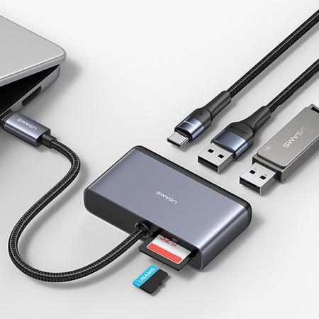 USAMS ADAPTER HUB 5W1 USB 3.0 USB-C DO WINDOWS MACBOOK TABLET SMARTFON