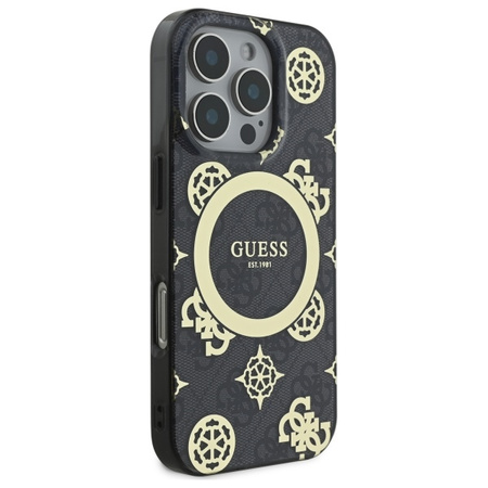 GUESS POKROWIEC HARDCASE DO IPHONE 16 PRO 6.3 DO MAGSAFE PEONY ON