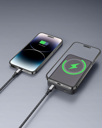 INNOSTYLE POWERMAG 2W1 SZYBKI POWERBANK INDUKCYJNY DO MAGSAFE 10000MAH STOJAK CZARNY