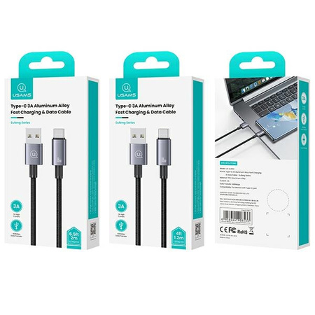 USAMS KABEL USB NA USB-C 3A DO TELEFONÓW I LAPTOPÓW 1,2M PD FAST CHARGING
