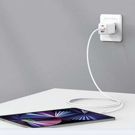 USAMS ADAPTER SIECIOWY 2XUSB-C 65W DO MAGSAFE PD3.0 QC3.0 SZYBKIE ŁADOWANIE