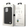 Etui BMW BMHCP14LSLLBK na iPhone 14 Pro - czarne Leather Stamp