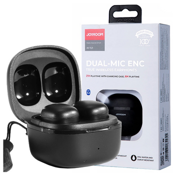 Joyroom słuchawki bezprzewodowe douszne TWS IP54 czarne (MG-C05)