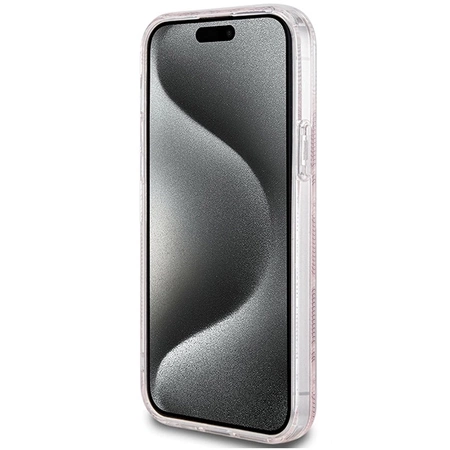 Etui Guess IML GCube MagSafe na iPhone 15 Plus / 14 Plus - różowe