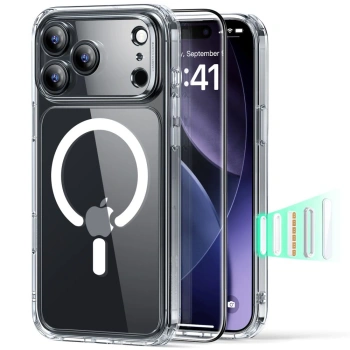 ESR ZESTAW CLASSIC HYBRID MAGSAFE DO IPHONE 17 PRO MAX Z SZKŁEM HARTOWANYM