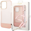 Guess GUHCP14LHGCOHP iPhone 14 Pro 6,1" różowy/pink hardcase Translucent Pearl Strap