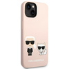 Karl Lagerfeld KLHMP14SSSKCI iPhone 14 / 15 / 13 6,1 hardcase jasnoróżowy/light pink Silicone Karl & Choupette Magsafe