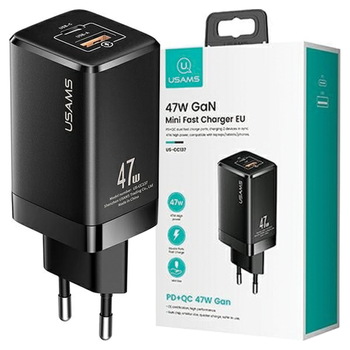 USAMS ŁADOWARKA SIECIOWA USB-C DO TELEFONÓW REALME 47W PD SZYBKIE ŁADOWANIE