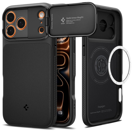 SPIGEN OPTIK ARMOR MAG MAGSAFE IPHONE 17 PRO BLACK