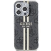 Etui Guess IML 4G Gold Stripe na iPhone 15 Pro - czarne